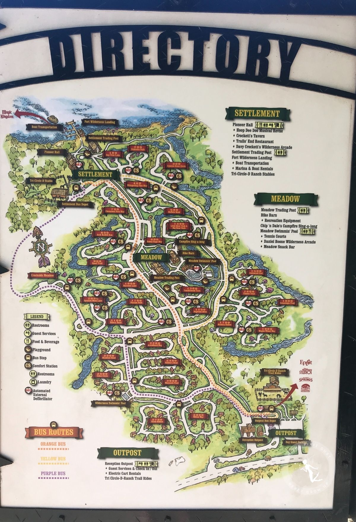 Disney Fort Wildeness map