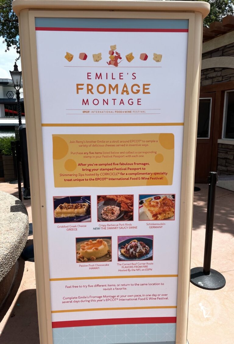 Get Rewarded for Trying Food at EPCOT Food and Wine Festival with Emiles Fromage Montage!